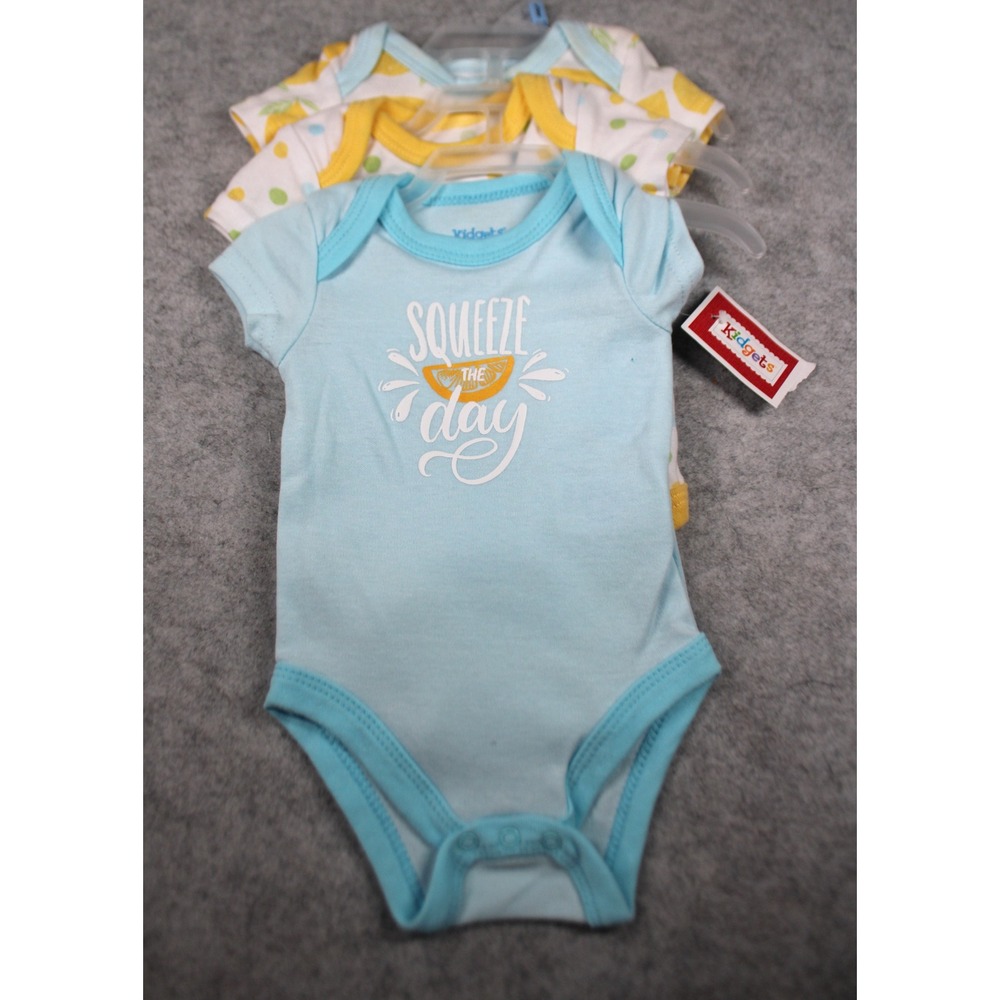 Baby boy or girls 3 pc kidgets lemon shirt set size 0-3 months